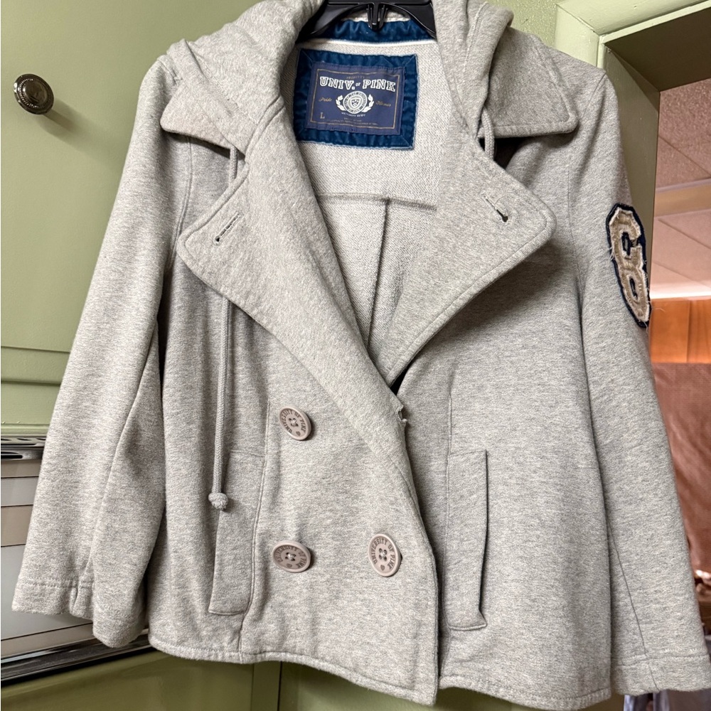 Victoria Secret Pink Vintage Circa 2008 Double Breasted Hooded Jacket
RARE